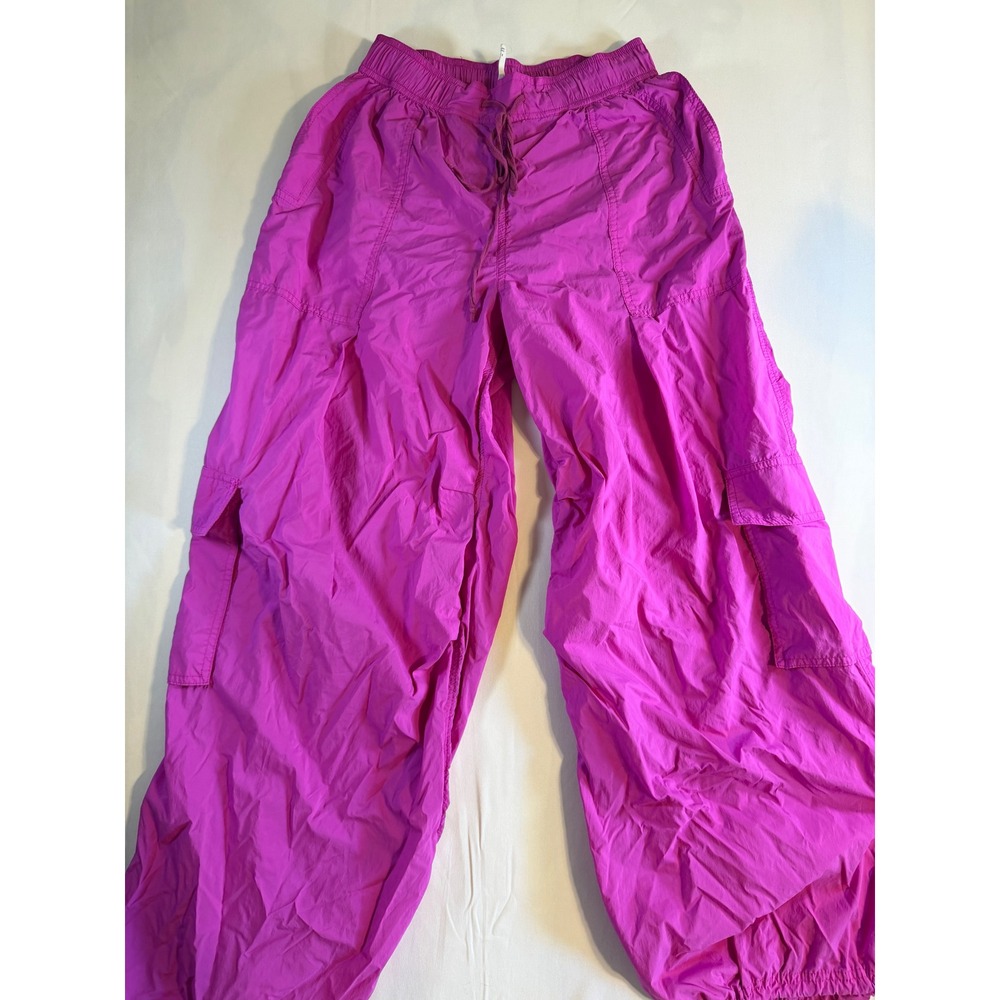 Daily Practice by Anthropologie Magenta Pink Parachute Cargo Pants XXS - Picture 3 of 10